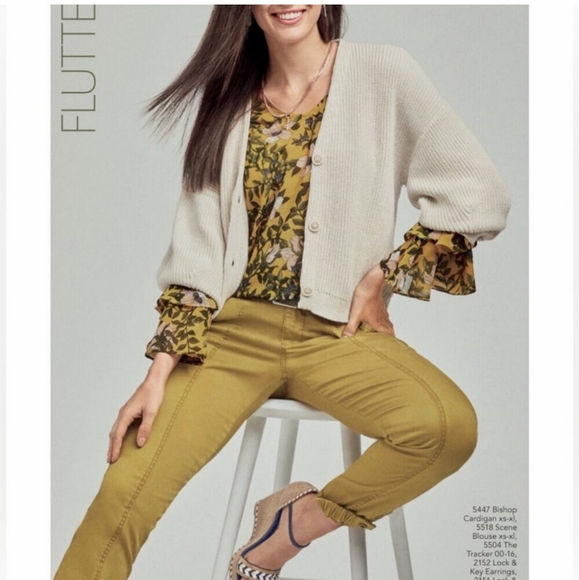 Cabi mustard jogger pants size 6 - Picture 2 of 7